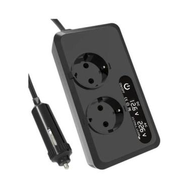 Imagem de Inversor De Carro 12V Para 230V 200W Com Porta USB-C, Adaptador De Ene
