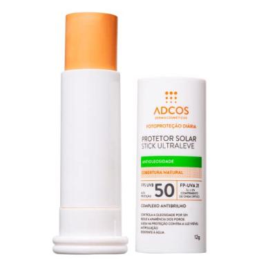 Imagem de Adcos Fotoproteção Diária Stick Ultraleve FPS 50 Nude - Protetor Solar Facial 12g
