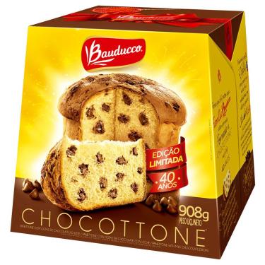 Imagem de Panettone com Gotas de Chocolate Bauducco Chocottone 908g