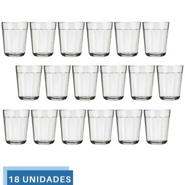 Imagem de 18 Mini Copos Americano Shot Cachaça 45ml Vidro Dose Nadir