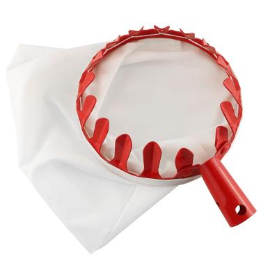 Imagem de JCBIZ Colhedor de frutas de metal 140 mm vermelho ferramentas de hardware de jardim agrícola de alta altitude colhedor de frutas portátil para colheita maçã cítrica pera pêssego