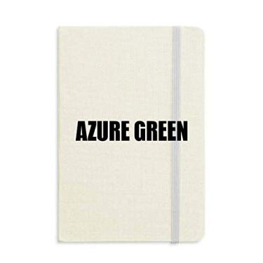 Imagem de Caderno com nome da cor verde azul capa dura diário clássico presente A5