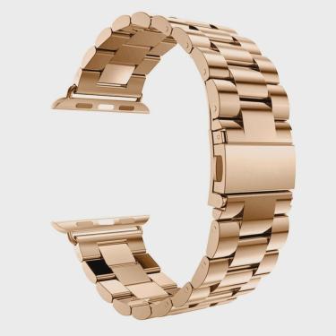 Imagem de Pulseira Aço Inox Para Apple Watch Series 1,2,3 e 4 Rosê Gold