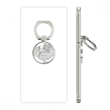 Imagem de Suporte de anel de telefone com pintura de pássaro, suporte ajustável
