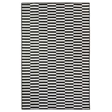 Imagem de Tapete Sala Geometrico Listras 200X250 Preto Prata Listrado