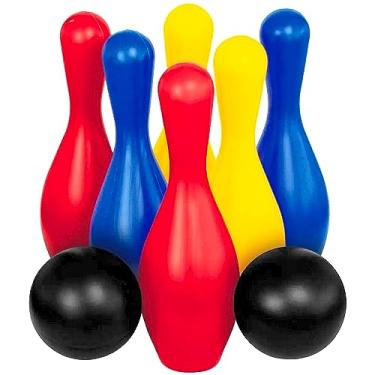 Imagem de Jogo de Boliche infantil Grande para Crianças com 6 Pinos e 2 Bolas