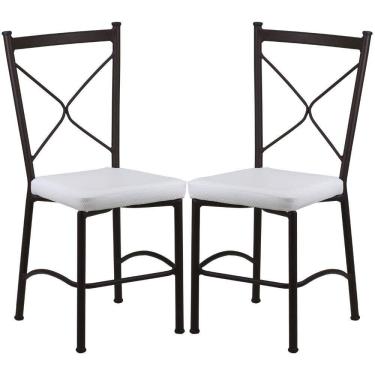 Imagem de Kit 2 Cadeiras Buffet em Alumínio para Cozinha, Restaurante - Trama