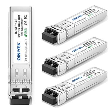 Imagem de Transceptor SFP+ 10GBase-SR, módulo LC multimodo SR SFP de 10G 850 nm, até 300 m, compatível com Cisco SFP-10G-SR, Unifi UF-MM-10G, Meraki MA-SFP-10GB-SR, Fortinet, Mikrotik, Netgear, Supermicro