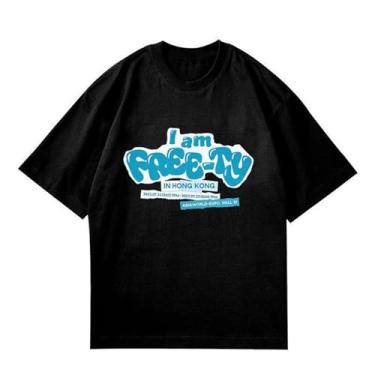 Imagem de (G) Camiseta I-DLE I Am Free Ty Merchandise K-pop algodão gola redonda manga curta, Preto, B, 3G