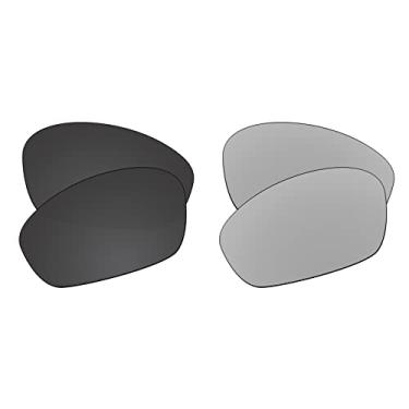 Imagem de EZReplace Lentes de reposição para óculos de sol Oakley Monster Dog (lentes polarizadas) – Serve para armação Oakley Monster Dog (preto carbono + prata metálica)