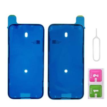 Imagem de LNONLS Pacote com 2 adesivos com 15 Plus para tela LCD original original à prova d'água para iPhone 15 Plus 6,7 polegadas A2847 A3093 fita adesiva para moldura frontal (15 Plus)