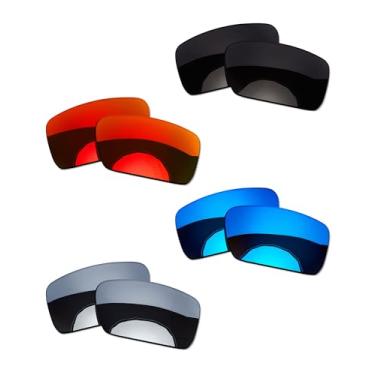 Imagem de OOWLIT 4 pares de lentes de óculos de sol de substituição compatíveis com Oakley Gascan polarizado
