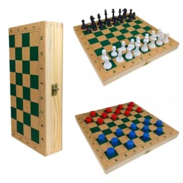 Imagem de Jogo de Xadrez de Madeira para Crianças e Adultos, Tabuleiro Preto e Branco