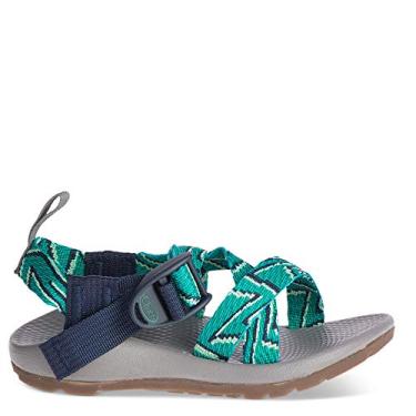 Imagem de Chaco Z1 Ecotread Sandália (Bebê/Criança pequena/Criança grande), Zinzang Teal, 6 Big Kid