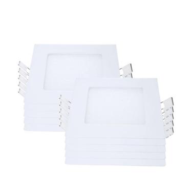 Imagem de Painel Led Avant Quadrado Embutir 6w 4000k Branco 10 Und