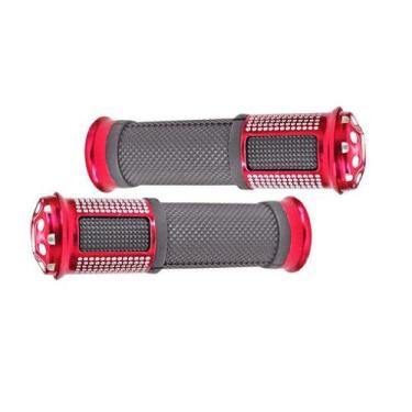 Imagem de Manopla Moto Esportiva Aluminio Vermelha Modelo Rizoma - Rasing
