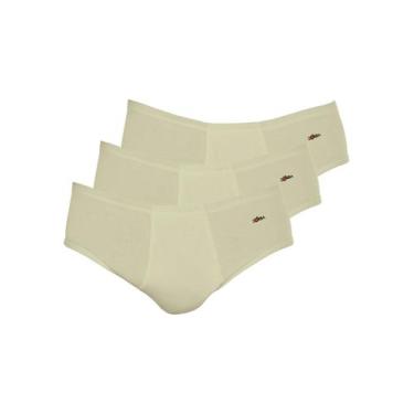 Imagem de Kit com 3 Cuecas Slip Zorba com Abertura 172, Bege, G