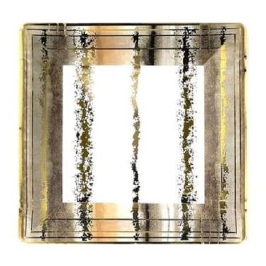 Imagem de Pratos de papel enferrujados e dourados - 17,78 cm | Design tie-dye | Pacote com 12