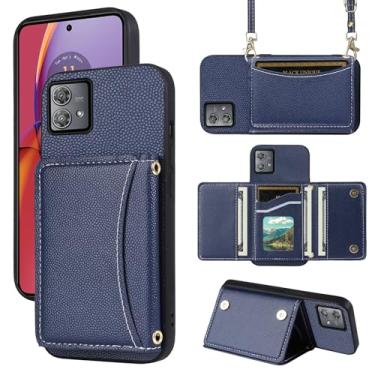 Imagem de Furill Capa de telefone para Motorola Moto G84 5G capa carteira com alça de ombro transversal e suporte de couro para cartão de crédito bolsa flip bolso fino suporte celular acessórios G 84 2023