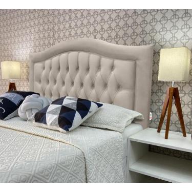 Imagem de Cabeceira Queen 160 Cama Box Sophia Provençal Bege Suede Painel RBL