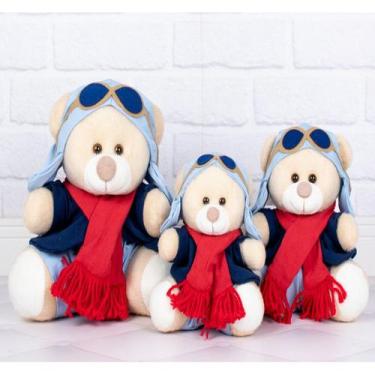 Imagem de Trio de urso aviador clássico para nichos 15/18/22 cm - CKD CONFECCOES