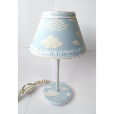 Imagem de Abajur Infantil Decorativo - Laços Elias, Nuvem Azul