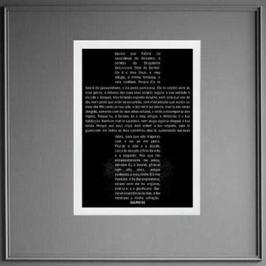 Imagem de Quadro Salmo 91 - Cruz 33x24cm - Quadros On-line