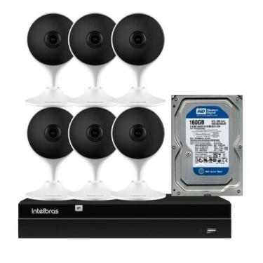 Imagem de Kit 6 Câmeras IMX Full Hd Wi-fi Com Hd  160gb E Nvd 1408 - Intelbras