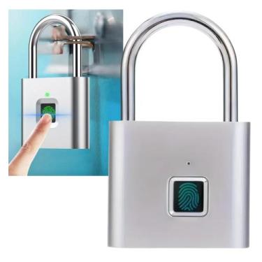 Imagem de Cadeado Digital com Reconhecimento Biométrico e até 20 Impressões Digi