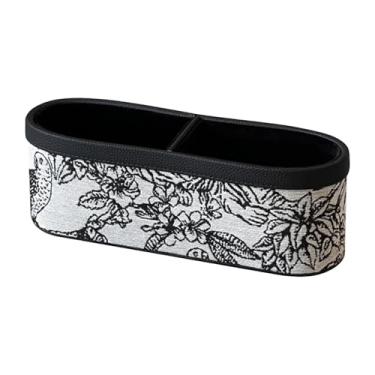 Imagem de Ioensy Suporte de controle remoto, organizador de armazenamento de mídia, suporte moderno para batom, organizador de mesa, 2 compartimentos para mesa de, Preto