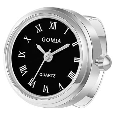 Imagem de OIDEA Relógio com anel masculino e feminino: Novidade anel de relógio de dedo ajustável unissex de quartzo para presente de formatura de dia dos namorados, Natal, aniversário, formatura, Mostrador