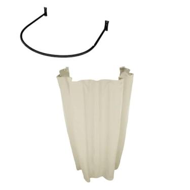 Imagem de Kit Provador Cortina Blecaute e Arco 70x70 Areia