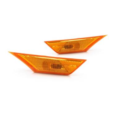 Imagem de Conjunto de luz de marcador lateral refletor Honda Civic 2016-2021 par lado do motorista e do passageiro | LED | Sedan/Coupe | Certificado DOT | HO2550127 + HO2551127 | 33850-TBA-A02 + 33800-TBA-A02