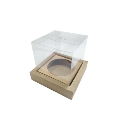 Imagem de Caixa Para Panetone 250G Kraft Com Borda Kit 30Und