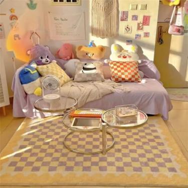 Imagem de HJZSZX Tapete confortável macio lavável quarto tapetes interessante meninas decoração quarto tapete sala de estar sofá lateral tapetes, YY009, R, 300x400CM