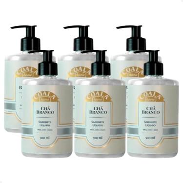 Imagem de Kit 6 Unidades de Sabonete Líquido Mãos, Corpo e Rosto Chá Branco - 500ml cada
