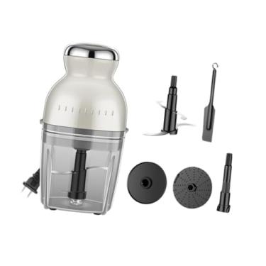 Imagem de Bothyi Liquidificador eleftrico de helicador elétrico Mincer Mincer de carne de carne eletric para acessórios de alimentos para bebês, Bege Branco