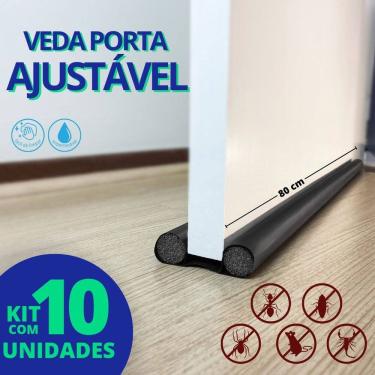 Imagem de Kit 10 Unidades Veda Porta Rolinho Protetor Impermeável 80cm