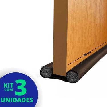 Imagem de Kit 3 Unidades Veda Porta Rolinho Protetor Impermeável 80cm