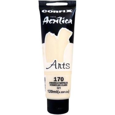 Imagem de Tinta Acrílica Arts Corfix 120ml G1 - 85120, 170 - AMARELO NAPOLES VER