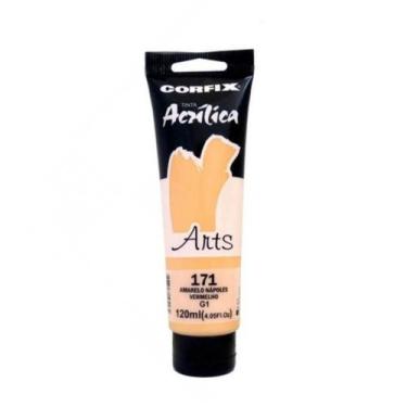 Imagem de Tinta Acrílica Corfix Arts 120ml Amarelo Náp. Verm. 171 Gr 1, 171 - AM