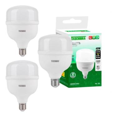 Imagem de Lâmpada Led Taschibra 40w Bivolt 4000k Luz Neutra Kit 3
