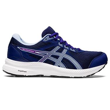 Imagem de ASICS T nis de corrida feminino Gel-Contend 8, Azul de mergulho, c u suave, 6.5 Wide