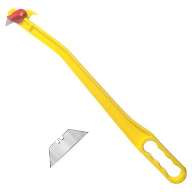 Imagem de HayKnife, ferramenta agrícola para manuseio eficiente de feno, máquina de cortar feno com ganchos de feno, envoltório de rede e cortador de barbante amarelo