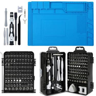 Imagem de Kit Manutenção Celular Chaves Reparo 115em1 + Manta Magnética 45x30cm 