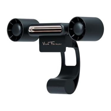 Imagem de XLWLLNJ Ventilador de computador com 2 cabeças giratórias, acessório versátil e silencioso, portátil para carro, laptop, ambiente externo, escritório interno, Preto