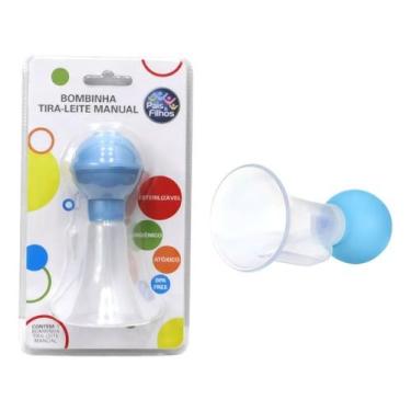 Imagem de Bomba Tira Leite Manual Pais e Filhos - Azul
