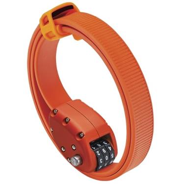 Imagem de OTTOLOCK Cinch Lock - Trava de bicicleta leve antifurto compacta combinada, ideal para paradas rápidas, acessórios de bicicleta, OTTO Orange, 76 cm
