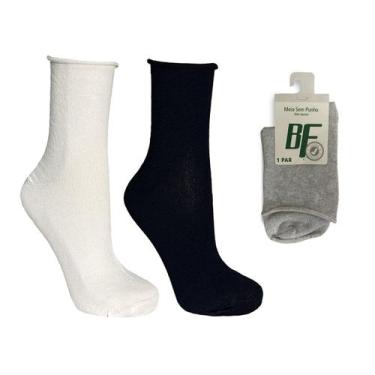 Imagem de 3 Pares Meia Sem Punho Masculina Algodão Não Aperta a Canela - KL, 3 s