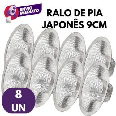 Imagem de 08 Un. Ralo Para Pia Tanque Lavatório 9Cm Aço Inox Ralinho Japonês Coz